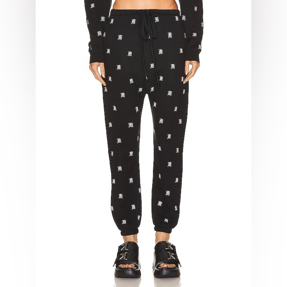 R13 Jogger Drop Crotch Logo‎ Printed Sweat  Pants Unisex Size M